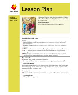 Lesson Plan - Keeping Well