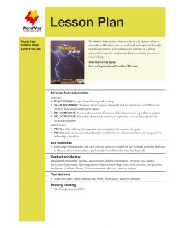 Lesson Plan - The Weather Today