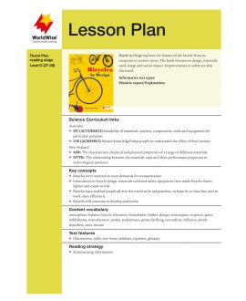 Lesson Plan - Bicycles by Design