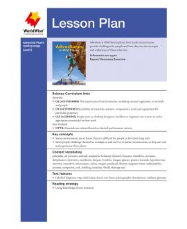 Lesson Plan - Adventures in Wild Places