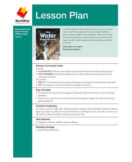 Lesson Plan - How Water Shapes the Land