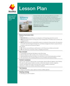 Lesson Plan - The Wandering Albatross